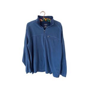 LL Bean | blue zip up fleece | men’s